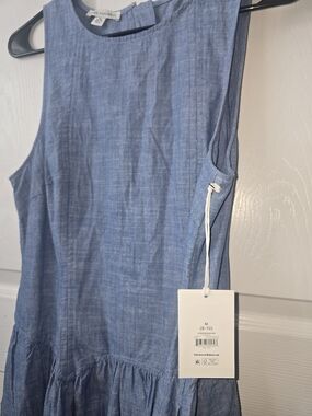 A New Day Sleeveless Chambray Blue Dress